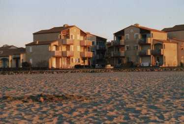 Blick vom Strand am frhen Morgen